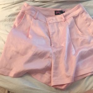 Adorable silky pink shorts